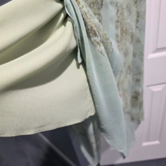 BCBGMaxAzria Mint Green Ruffle Slip Dress - Picture 6 of 7